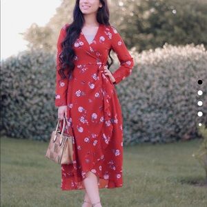 Floral wrap dress